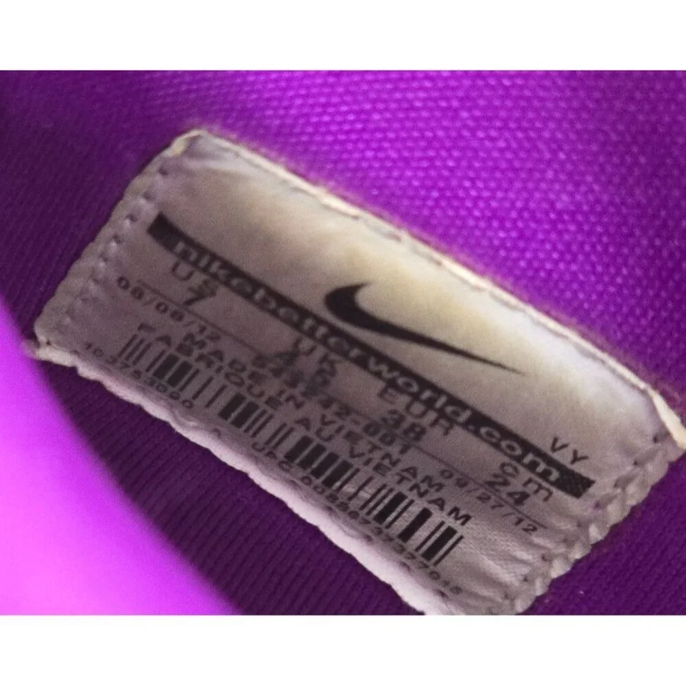 Nike Dunk High Skinny Sneakers Grey Purple Polka Dot size 7 Women's